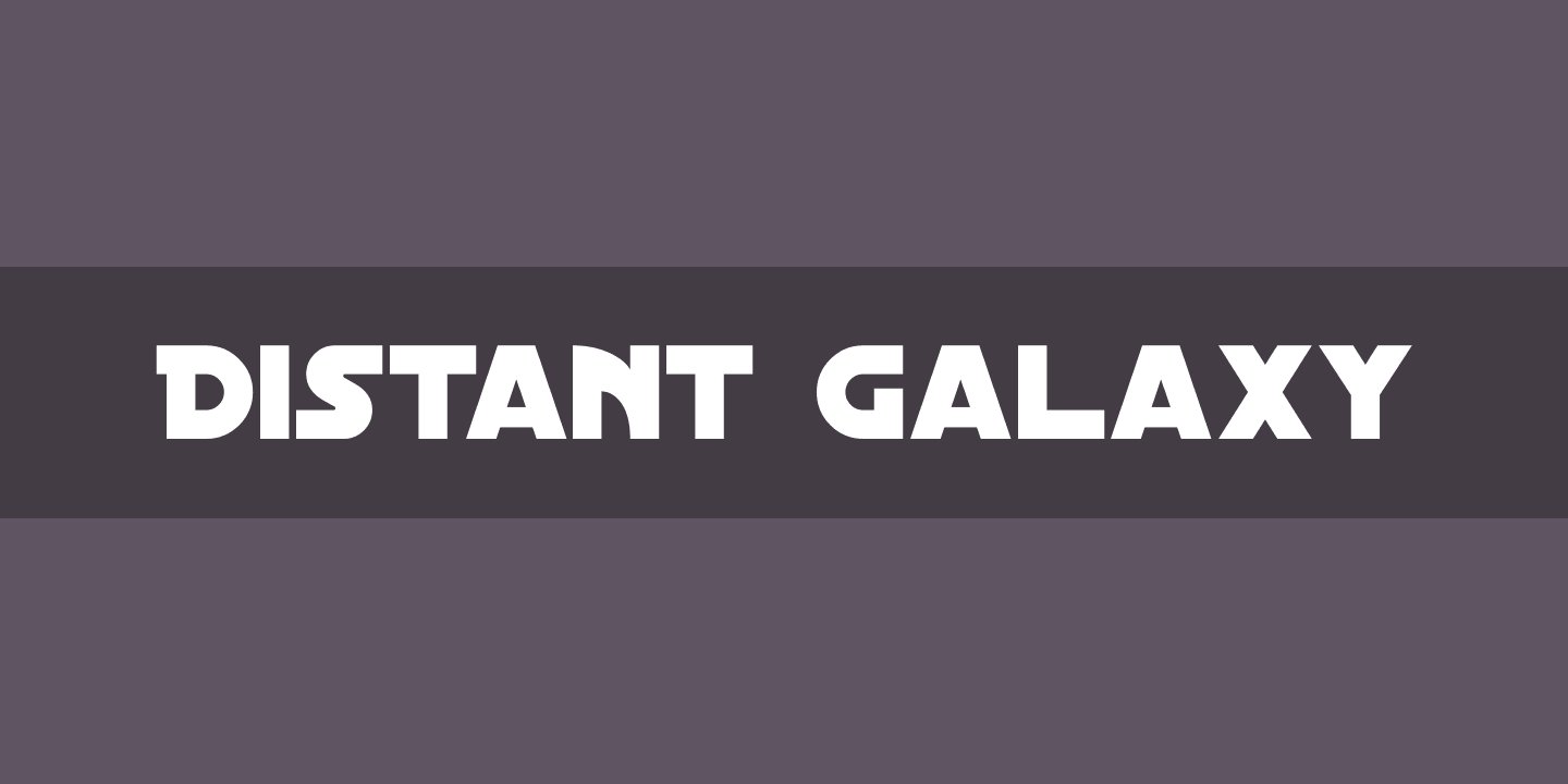 Distant Galaxy Font